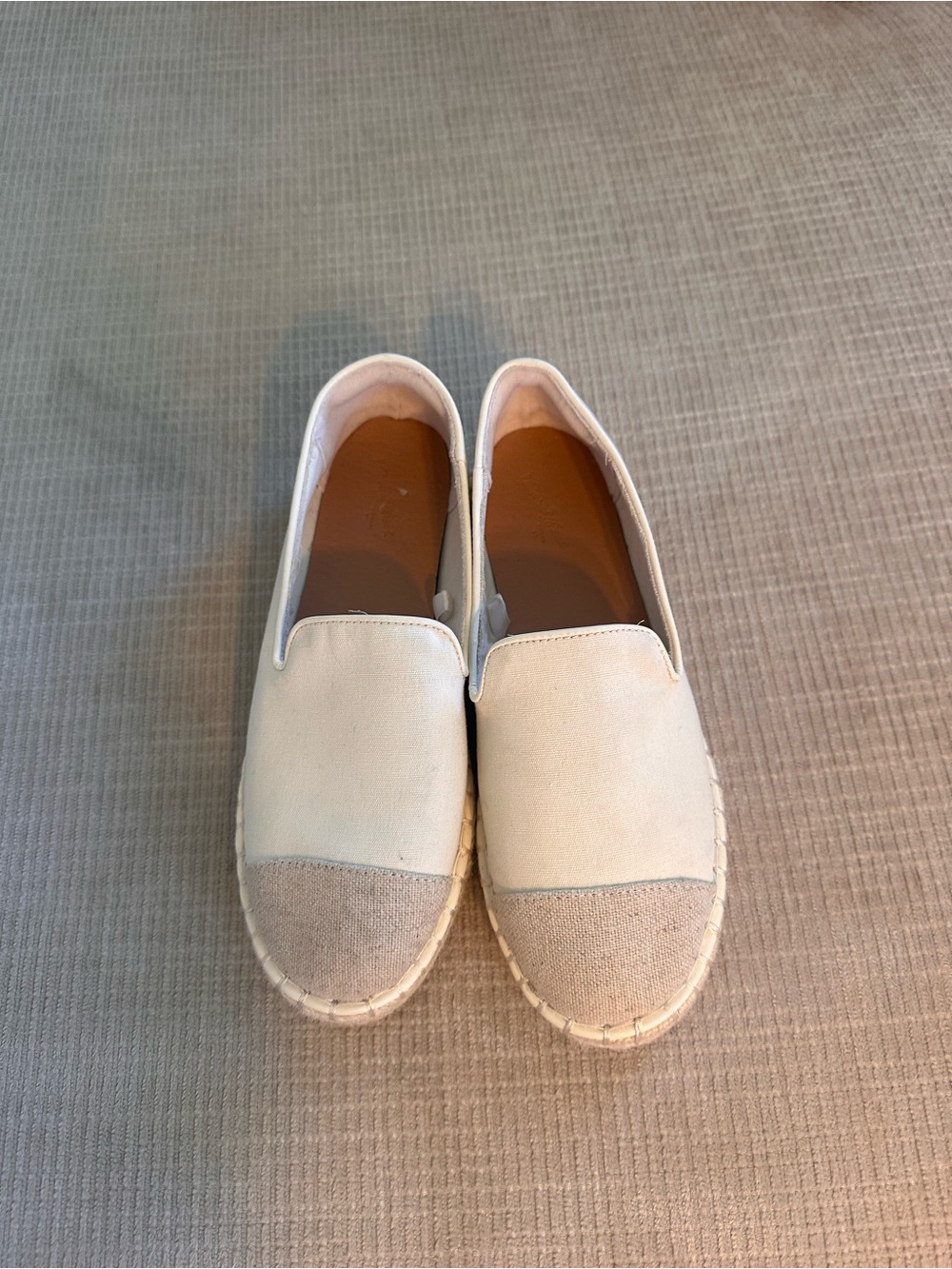 Cream Slip-On Espadrille Flats